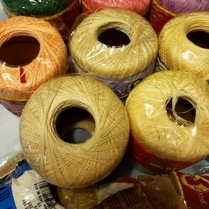 Multiple brands of crochet or knit thread